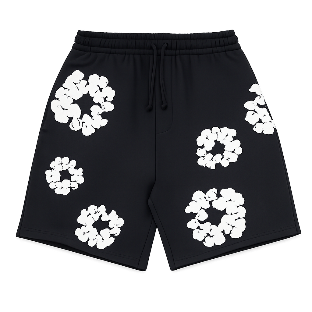 Wreath Shorts Black