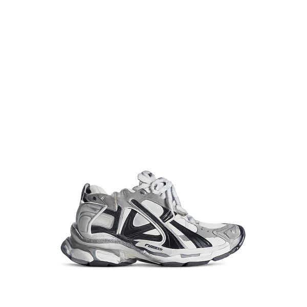 Men's Runner Sneaker in Grey/white/black