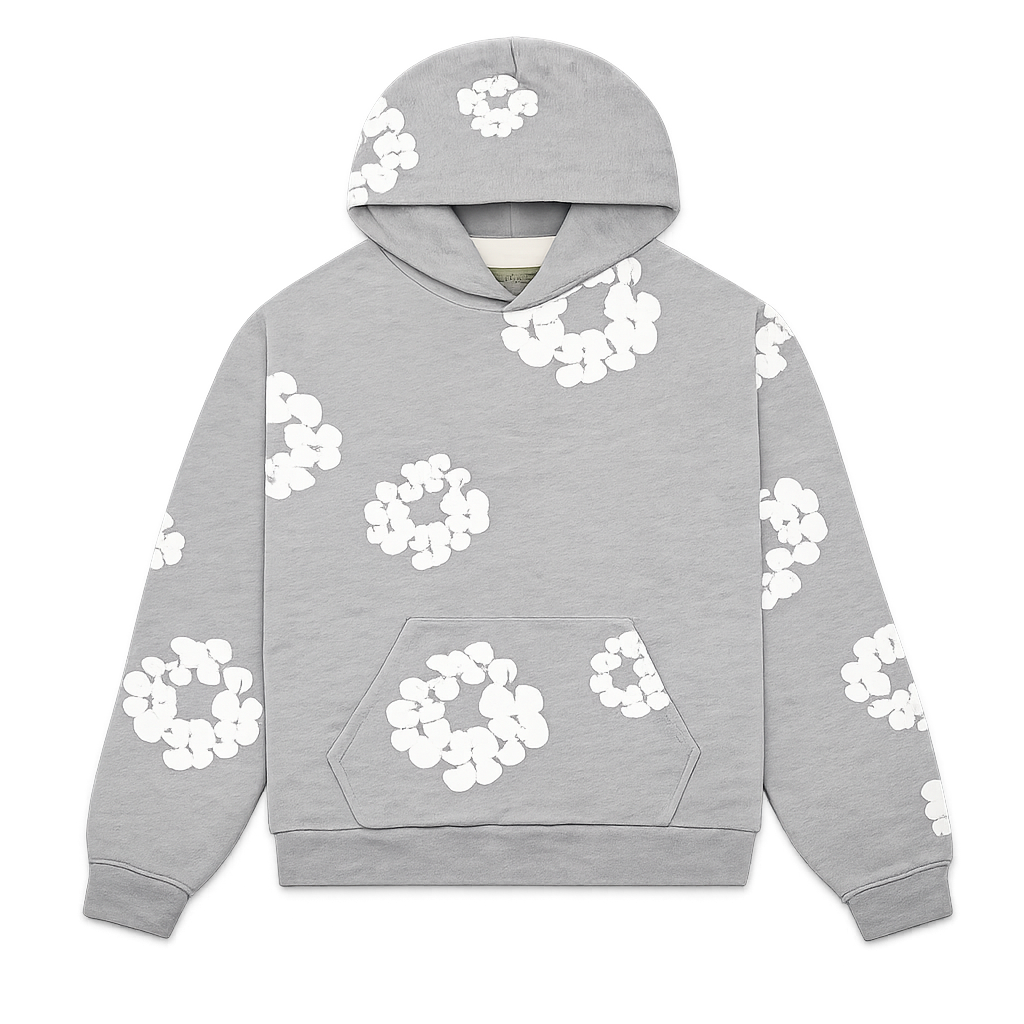 Grey and White Hoodie
