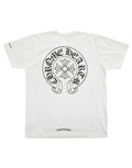 Classic White Horseshoe Print Tee