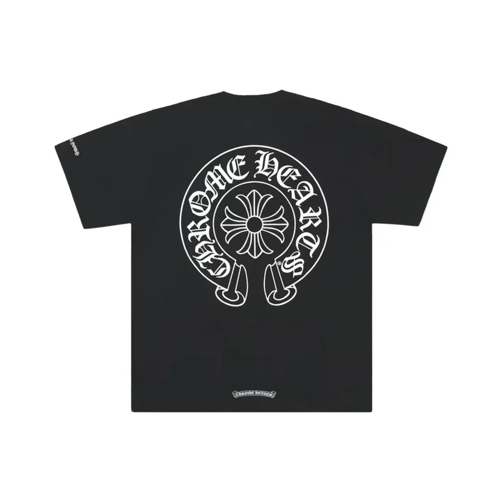 Classic Black Horseshoe Print Tee